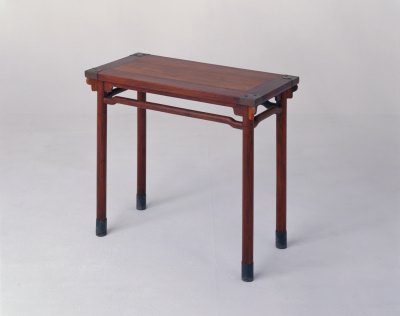 图片[1]-Yellow pear wood strip table-China Archive